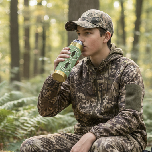 Black Bear in Bullseye 16 oz Stainless Steel Tumbler