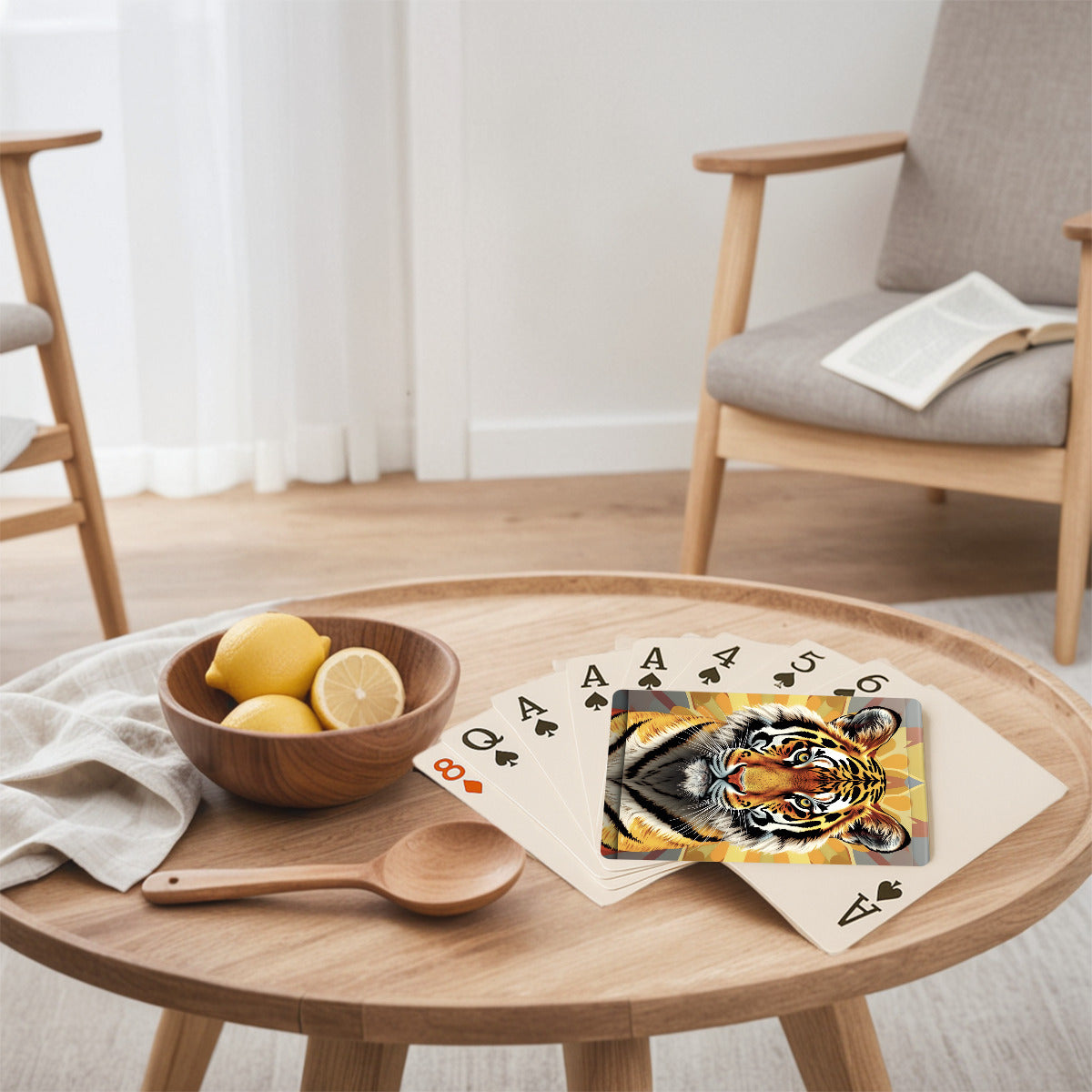 Tiger Fire Design Custom Playing Cards