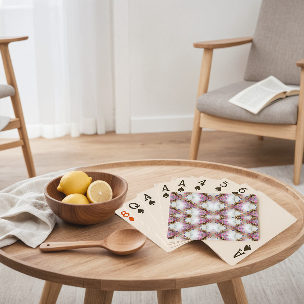 Pink Diamond Pattern Custom Playing Cards