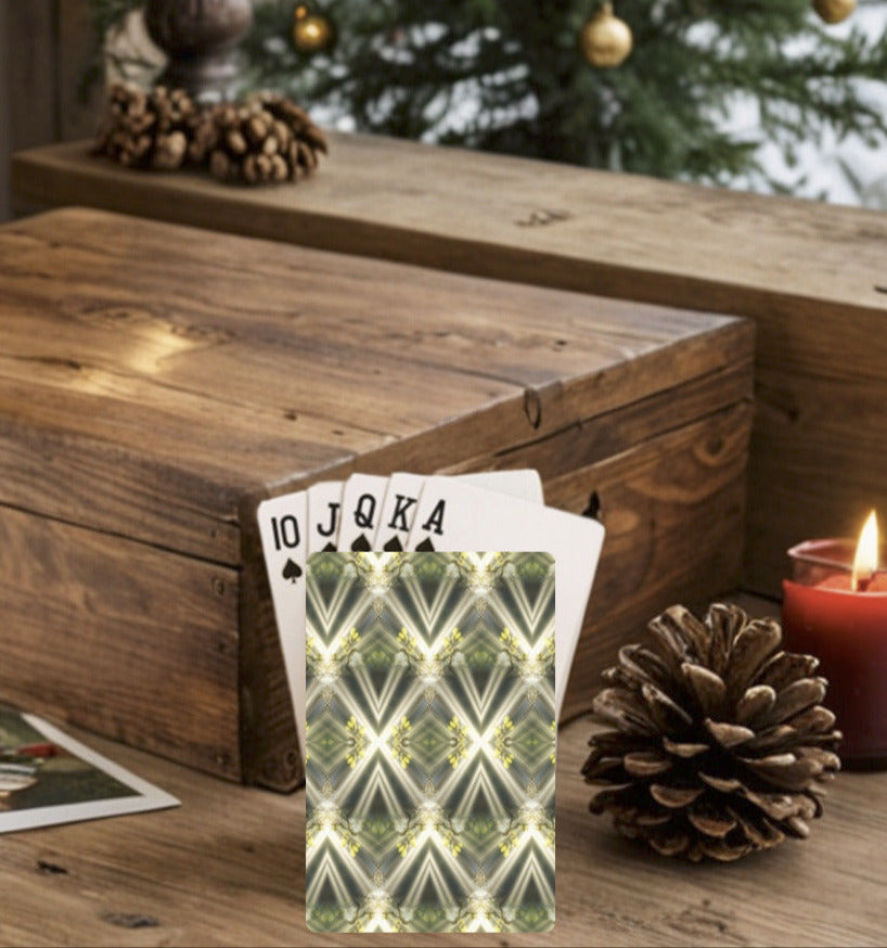 Shiny Gold Pyramids Custom Playing Cards