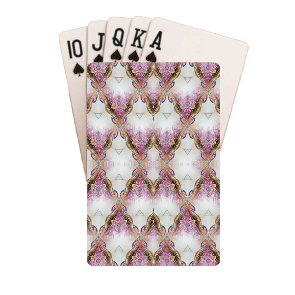 Pink Diamond Pattern Custom Playing Cards