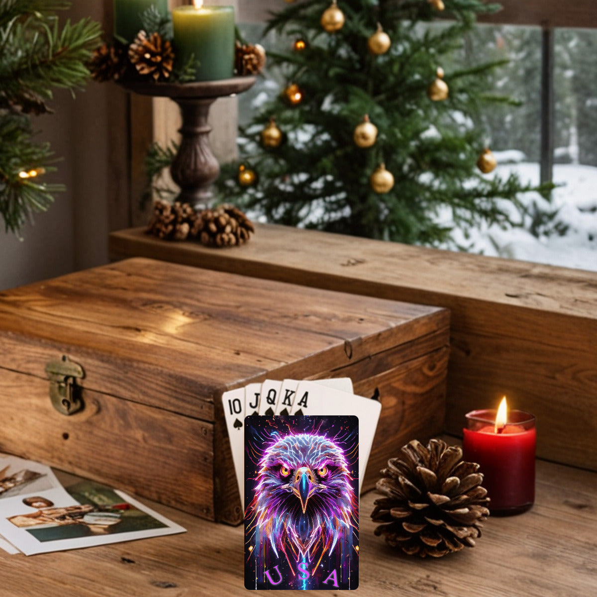 USA Electric Eagle Custom Playing Cards