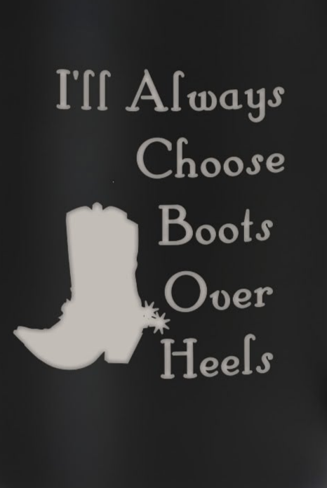 Cowgirl I'll Always Choose Boots over Heels 40oz Stainless Steel Tumbler Travel Mug with Handle