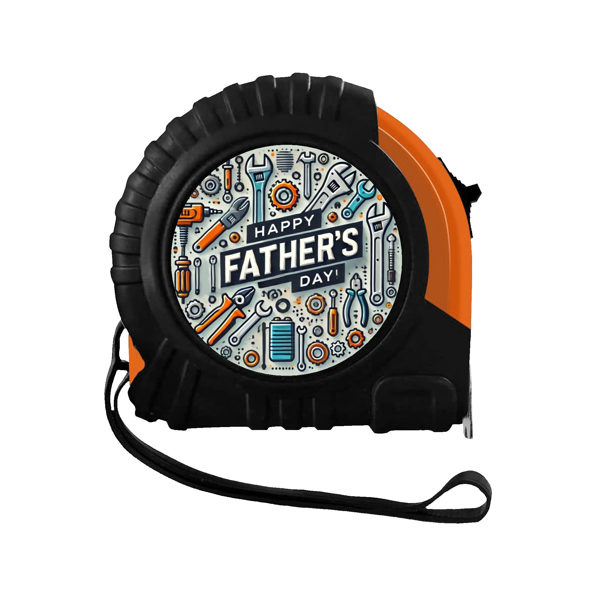 Happy Fathers Day Tool Collage Printed Tape Measure