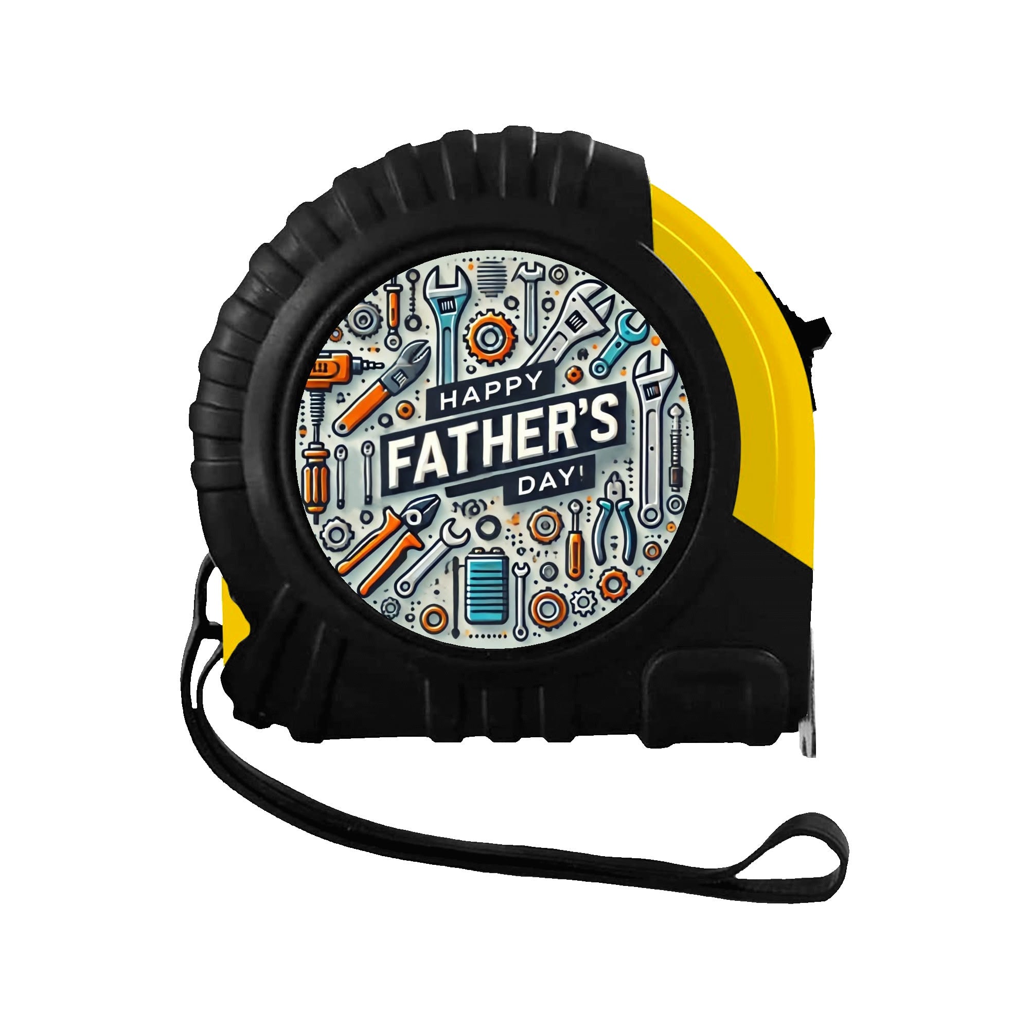 Happy Fathers Day Tool Collage Printed Tape Measure