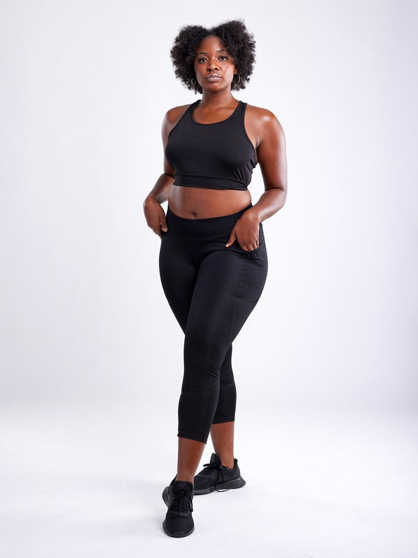 High-Waisted Classic Gym Leggings with Pockets