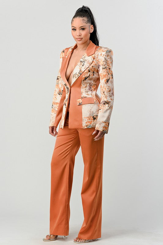 Women's Athina Transition Print Blazer and Pants Suit