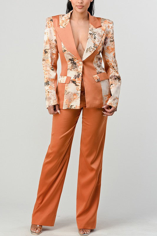 Women's Athina Transition Print Blazer and Pants Suit