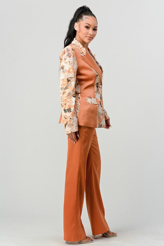 Women's Athina Transition Print Blazer and Pants Suit