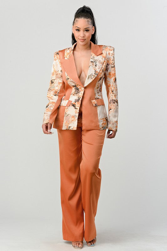 Women's Athina Transition Print Blazer and Pants Suit