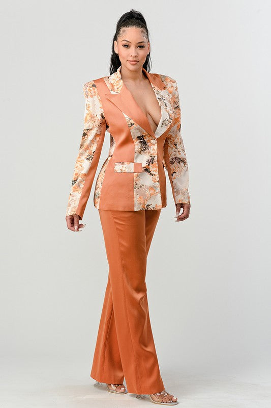 Women's Athina Transition Print Blazer and Pants Suit