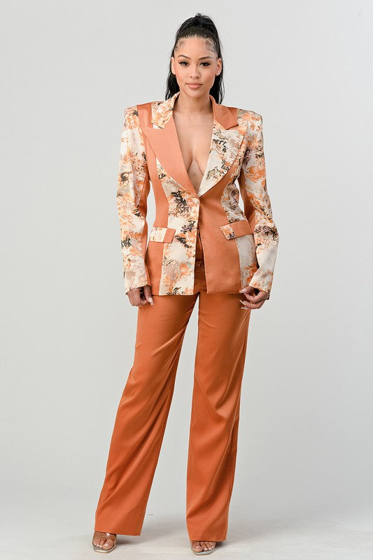 Women's Athina Transition Print Blazer and Pants Suit