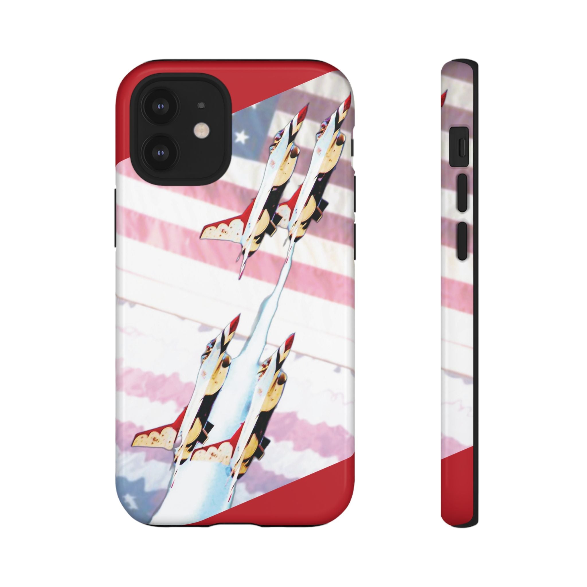 US Fighter Jet Red Tough iPhone Case