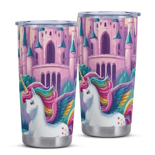 Unicorn Fantasy Castle Stainless Steel 20oz Travel Tumbler (Made in USA)