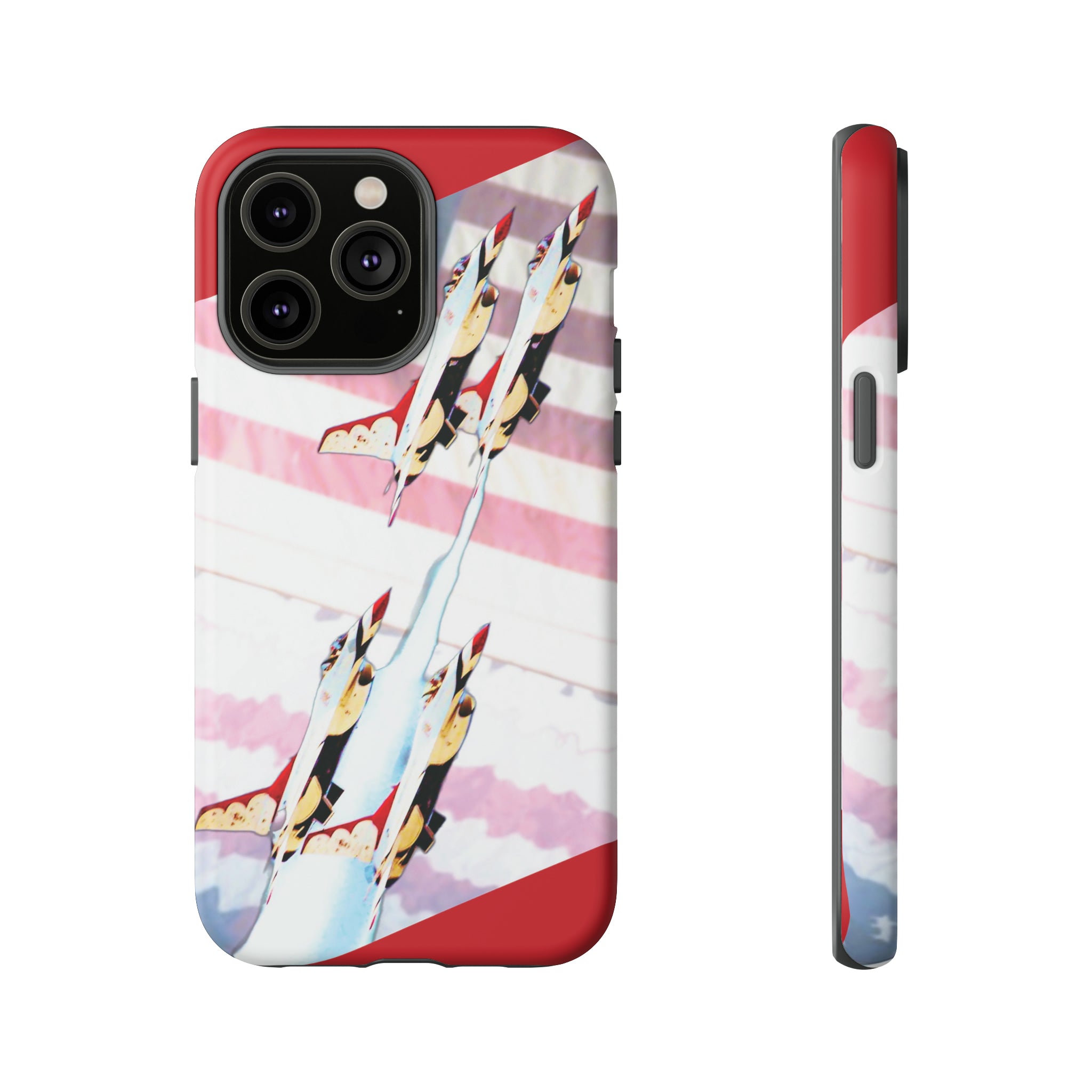 US Fighter Jet Red Tough Phone Case - Shell Design Boutique