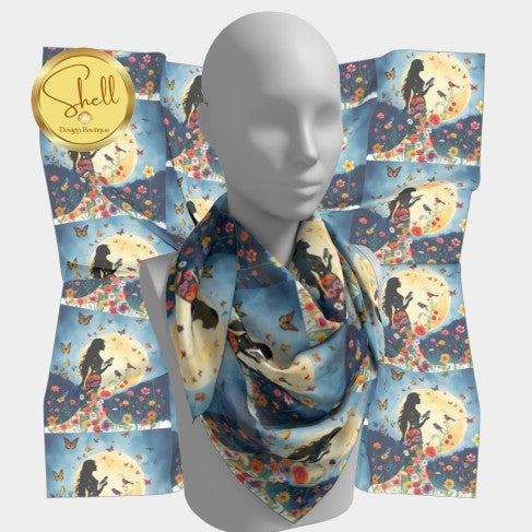 Woman in the Moonlight Square Scarf