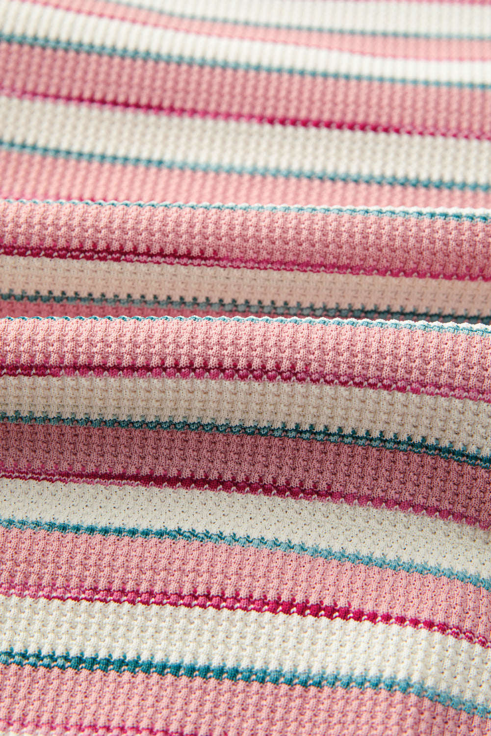 Women's Stripe Patchwork Long Sleeve Henley Top