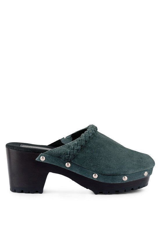 Women's INCA Fine Suede Leather Clogs