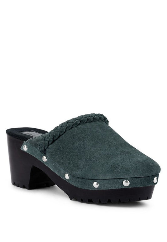 Women's INCA Fine Suede Leather Clogs