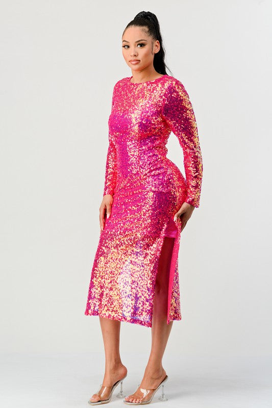 Sequin Glamour Maxi Party Dress