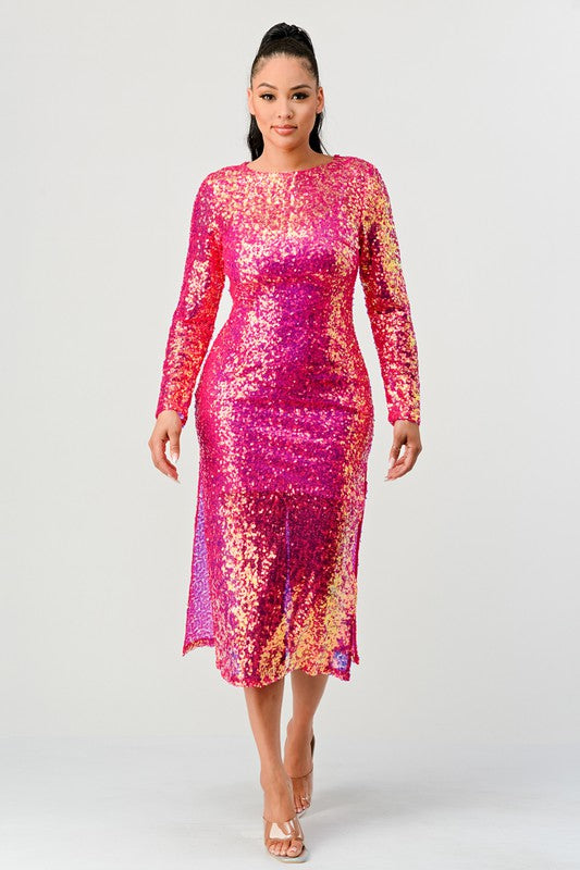 Sequin Glamour Maxi Party Dress