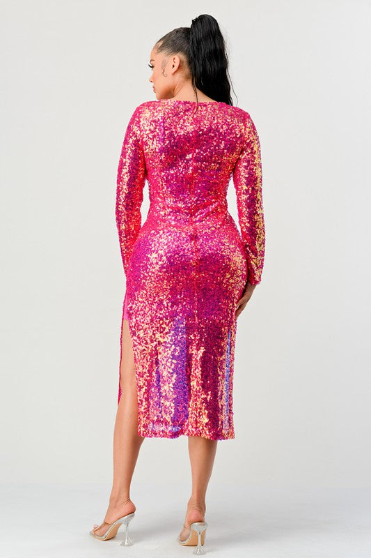 Sequin Glamour Maxi Party Dress