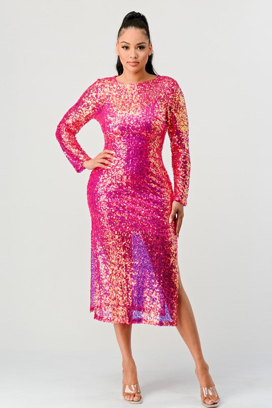 Sequin Glamour Maxi Party Dress