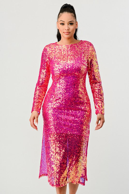 Sequin Glamour Maxi Party Dress