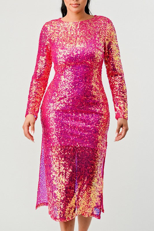 Sequin Glamour Maxi Party Dress