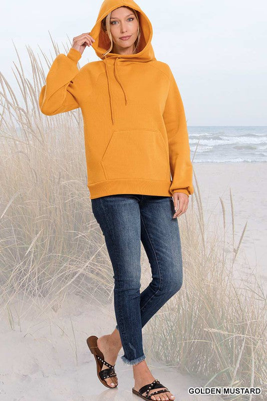 Women's Side Hoodie Sweatshirt With Kangaroo Pocket