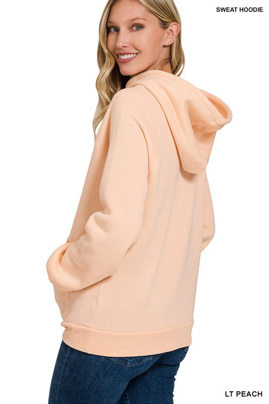 Women's Side Hoodie Sweatshirt With Kangaroo Pocket