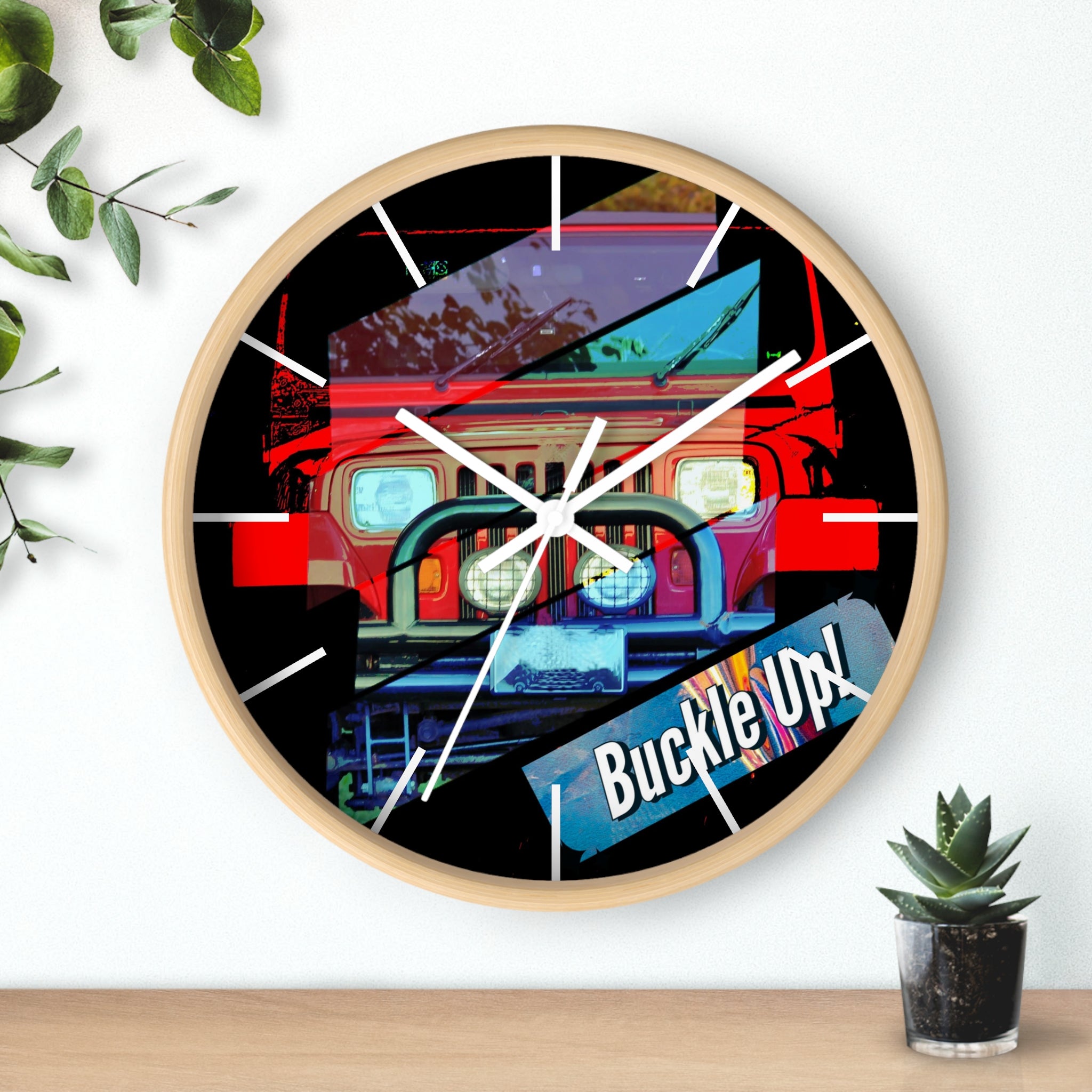 Buckle Up!  Four Wheel Drive Wall Clock - Shell Design Boutique