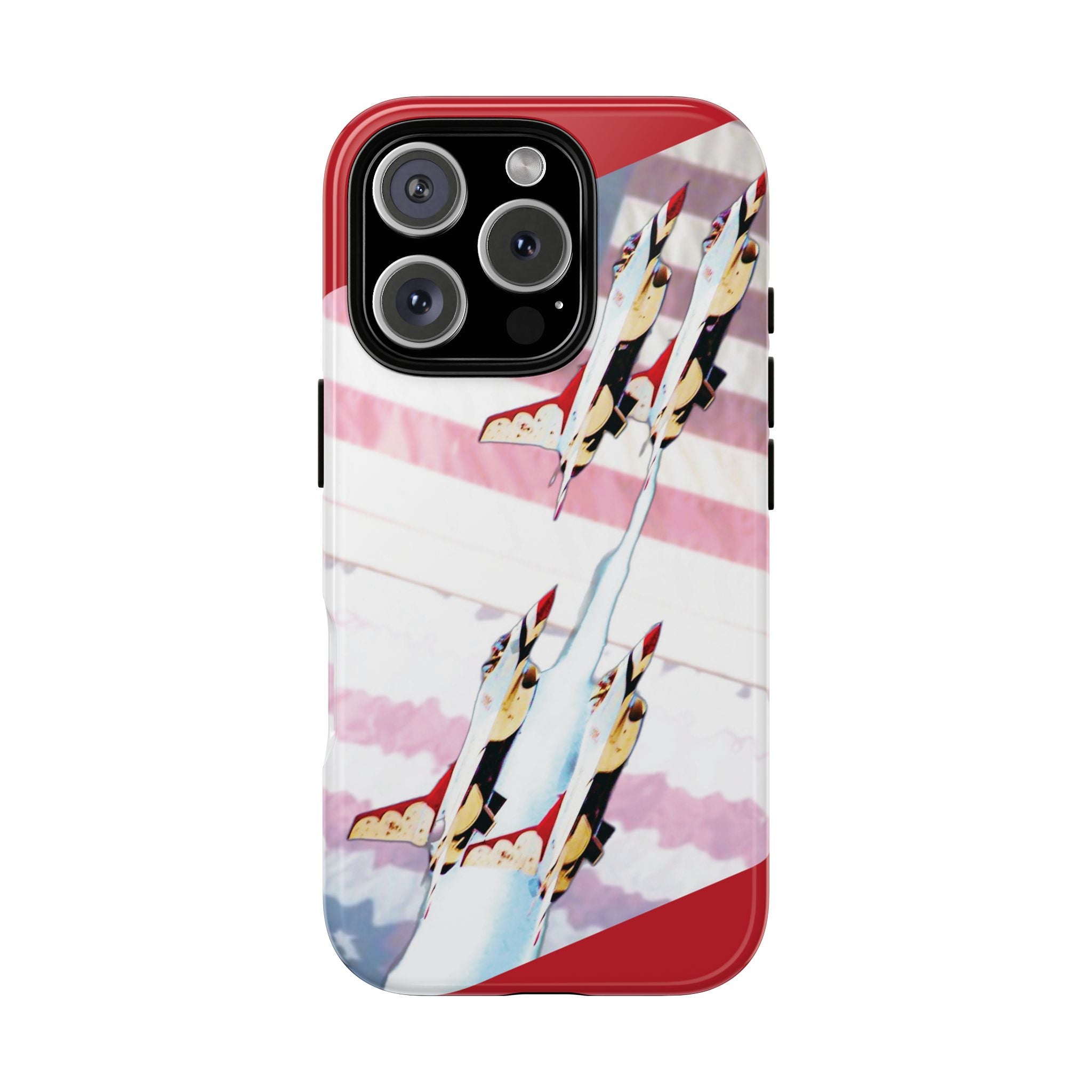 US Fighter Jet Red Tough iPhone Case