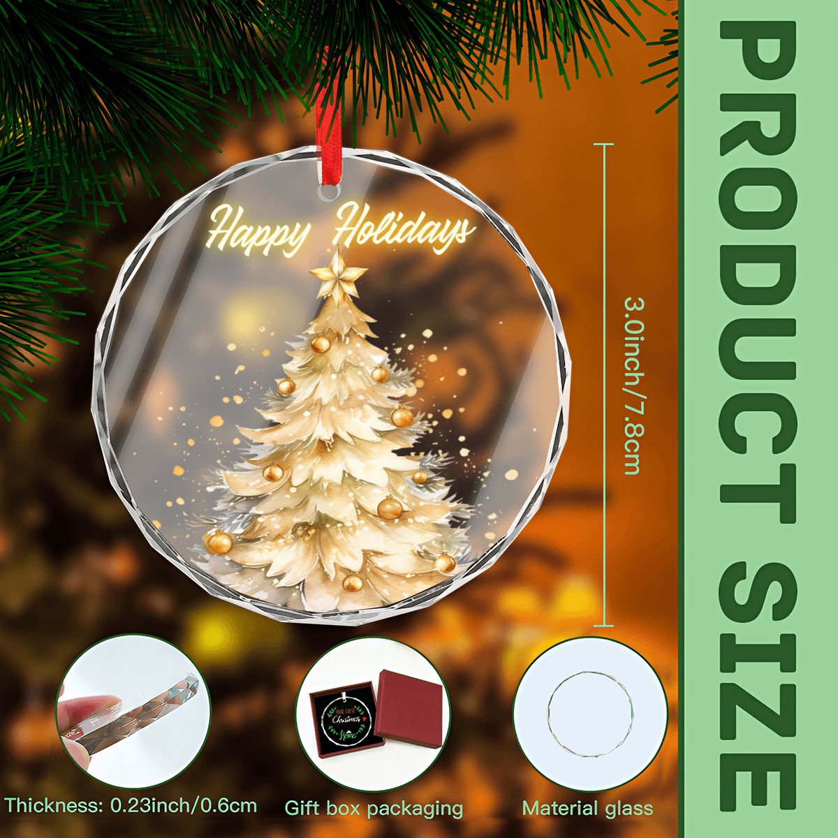 Round Glass Christmas Ornament (Made in USA) sianybdesignsElegantGoldChristmasstarsoftandinvitinglig625b0fca50ed4081916351826163c652 sianybdesignsElegantGoldChristmaschristmastreesoftandin5c22f21e5583