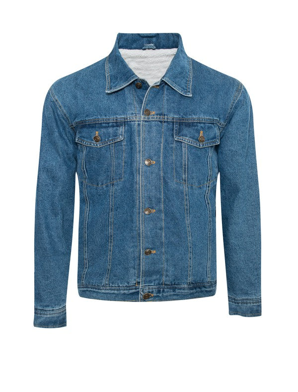 Men's Denim Jacket with Sherpa Lining