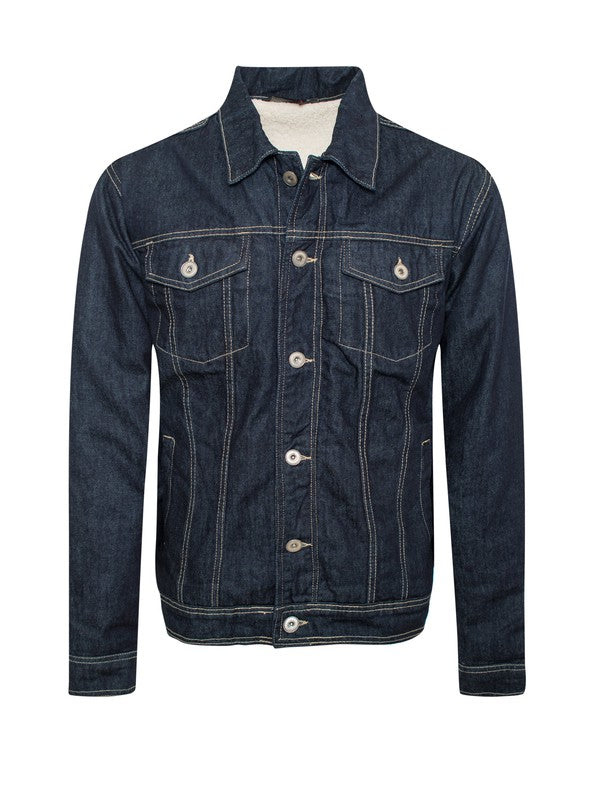 Men's Denim Jacket with Sherpa Lining