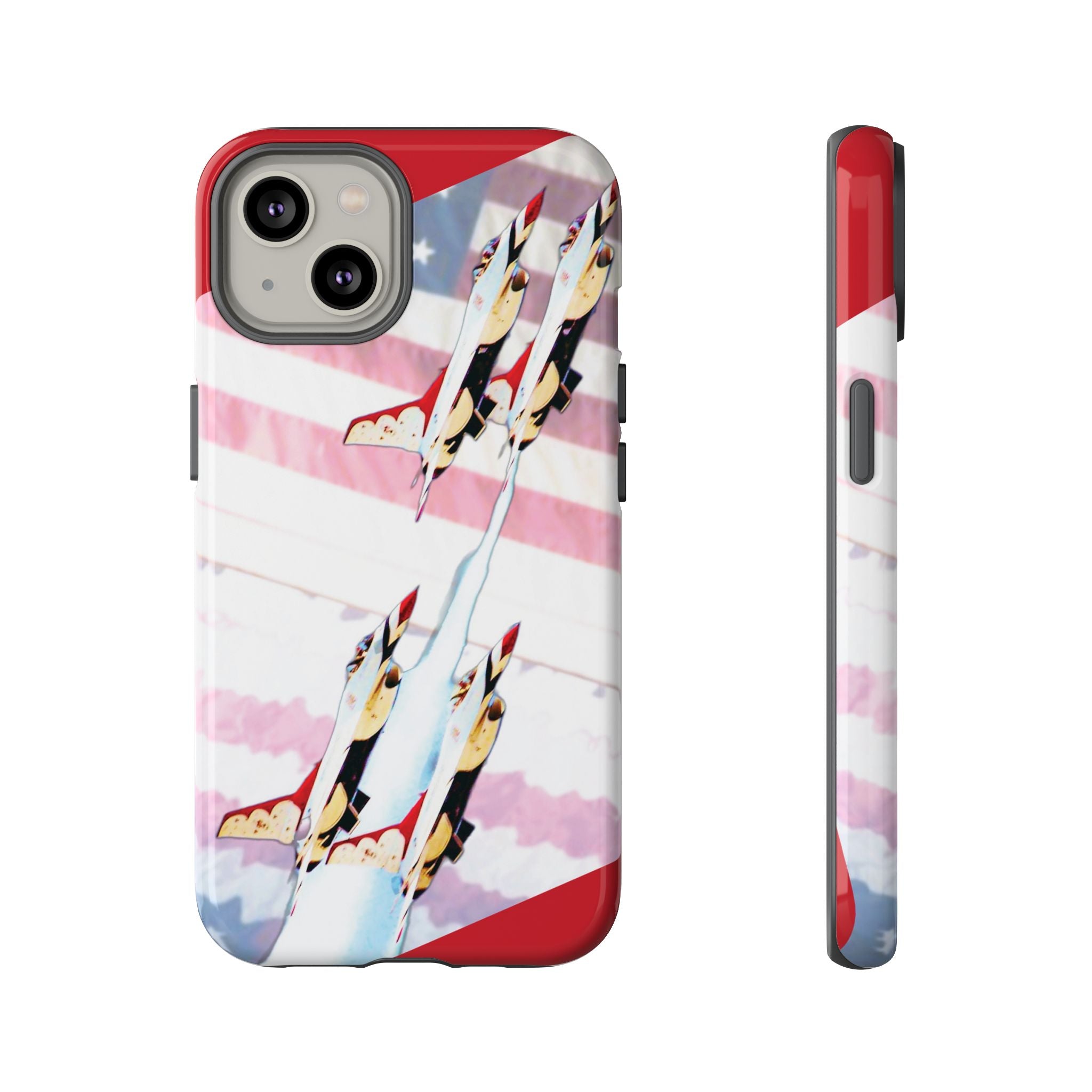 US Fighter Jet Red Tough iPhone Case
