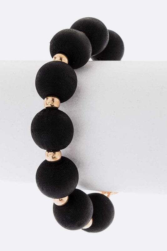 Women's 2 Tone Cross Charm Stretch Bracelet