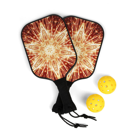 Fiery Star Custom Pickleball Kit including Balls and Paddles