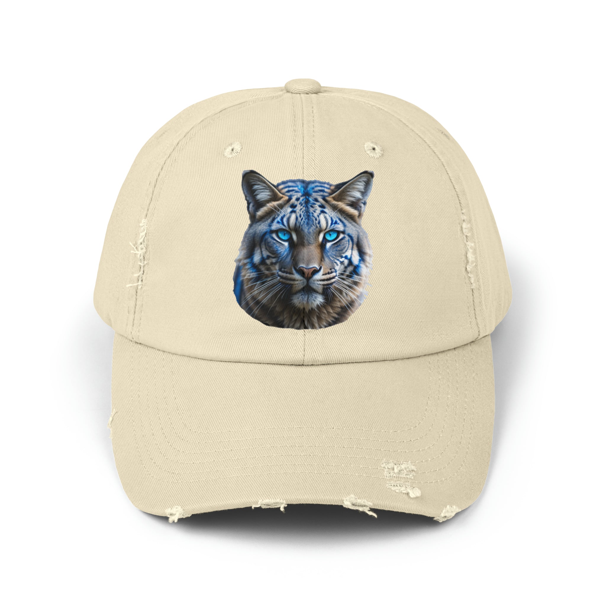 Blue Wildcat Unisex Distressed Baseball Cap