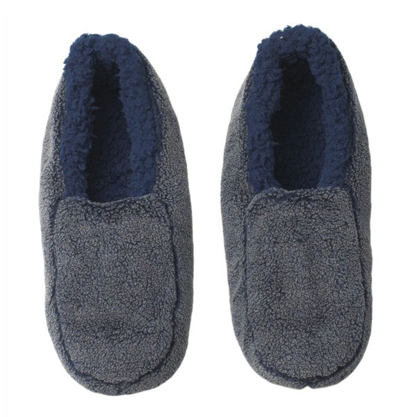 Men's Blue Cozy Sherpa House Slippers