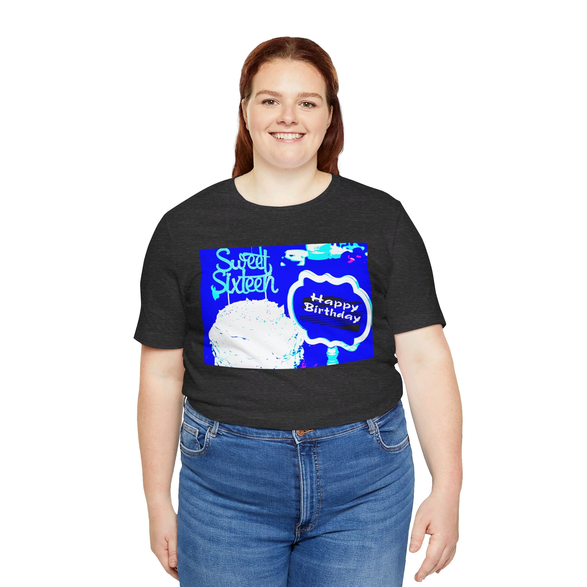 Happy Birthday Sweet Sixteen Jersey Short Sleeve T-shirt up to 3XL