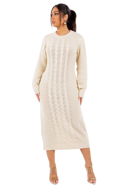Women's Fashion Long Maxi Sweater Dress