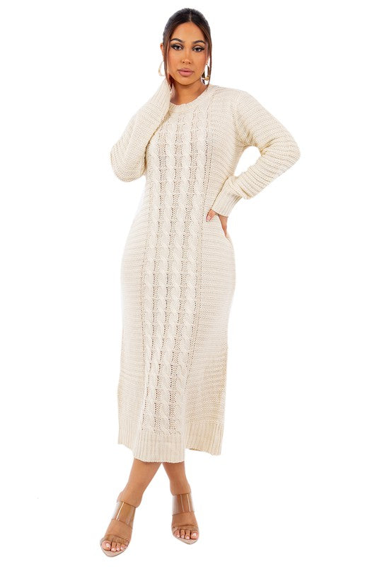Women's Fashion Long Maxi Sweater Dress