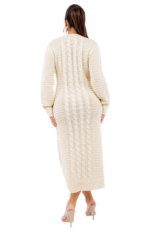 Women's Fashion Long Maxi Sweater Dress