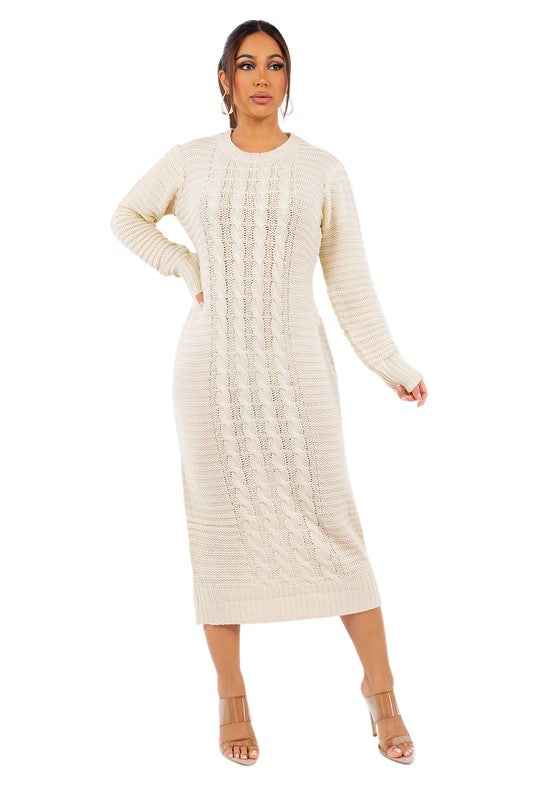 Women's Fashion Long Maxi Sweater Dress