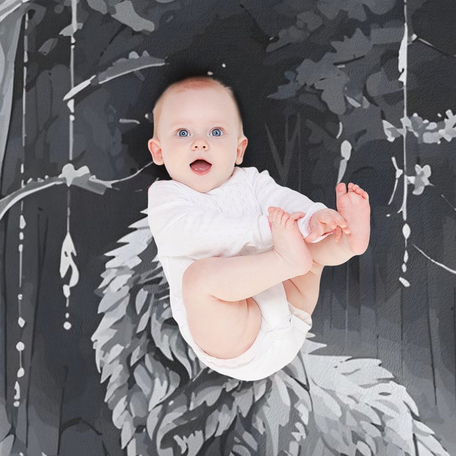 Ethereal Wolf in the Moonlight Flannel Throw Blanket for Bedroom - 30