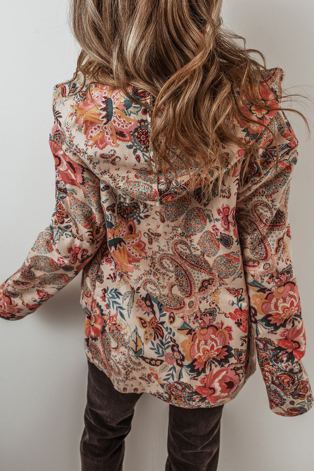 Women's Floral Sherpa Lined Hooded Jacket