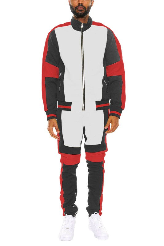 Men's Colorblock 2-piece Track Suit