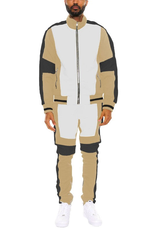 Men's Colorblock 2-piece Track Suit